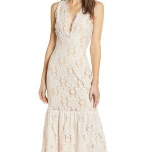 WAYF Tiered Lace Maxi Dress